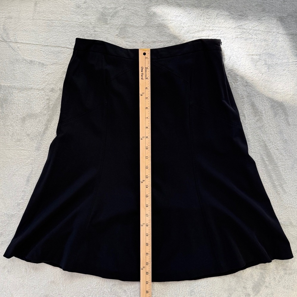 REISS Black Midi Skirt A-Line Flared Business Casual Women Size 10 - Picture 11 of 12